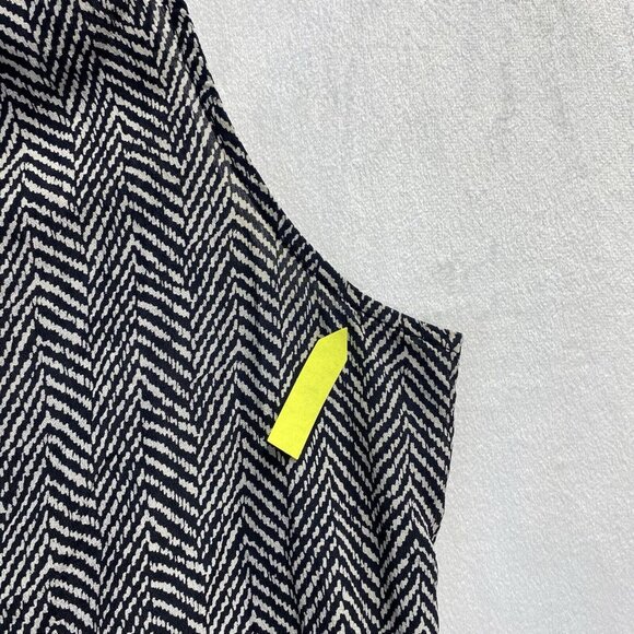 J. Crew Black and White Monochrome Pattern Sleeveless Blouse - Picture 4 of 16